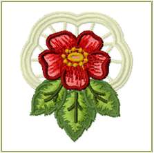 Wild Roses Lace machine embroidery designs 5x7 hoop  