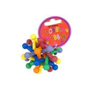  Nobbly Wobbly 2in with Bell Rubber Dog or Bird Toy: Kitchen & Dining