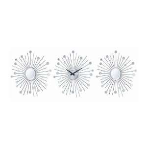  George Nelson Triptych Starburst Metal Wall Clock And 