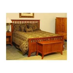  Emily Queen Bed   Solid Pine Light Cherry Finish: Home 