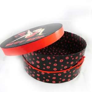  Hat box Betty Boop red black.: Home & Kitchen