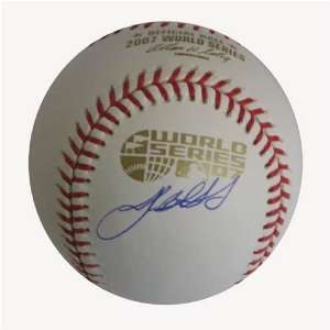  Autographed Josh Beckett MLB 2007 World Series Baseball 