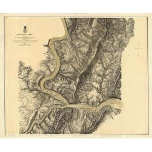  Civil War Map   Harpers Ferry, 1869: Arts, Crafts 