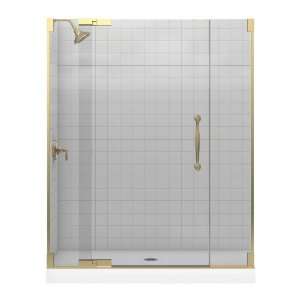   Bronze Frameless Pivot Shower Door 705729 L ABV: Home Improvement