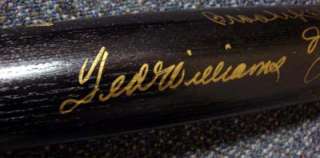 Hall of Famers Autographed Signed Slugger Bat Ted Williams PSA/DNA 