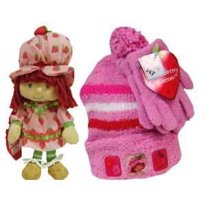  Warm Strawberry Shortcake Pink Winter Set and Plush Doll 