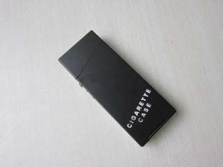 New Black Fashion 10 Cigarette Case Smoking lighter Aluminum Holder 