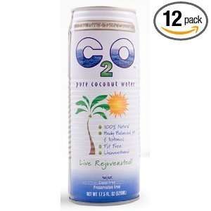  C2O Coconut Water, Pure, 17.5 oz (pack of 12 ) Health 