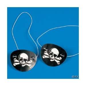  24 Pirate Eye Patches Skull Crossbones Party Favors: Home 