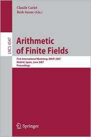 Arithmetic of Finite Fields First International Workshop, WAIFI 2007 