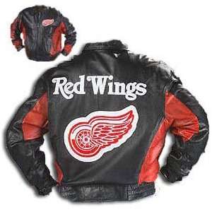 Detroit Red Wings Team Leather Jacket:  Sports & Outdoors