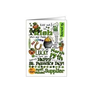  Happy St. Patricks Day Word Art   for supplier Card 