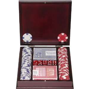 NEW 100 Chip Ace/King Suited 11.5g Set w/Beautiful Mahogany Case   10 