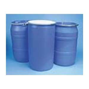  Gallon Plastic Blue Top Open Head Straight Sided Drum is molded high 