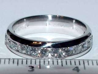 PLATINUM Ring Wedding Anniversary Band 1Ct Diamond 7.25  