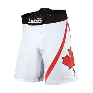  Jaco Canada Resurgence MMA Fight Shorts   White Sports 