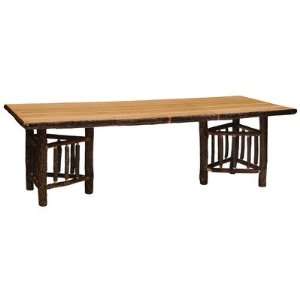   8516 Hickory Rectangle Extended Log Dining Table: Furniture & Decor
