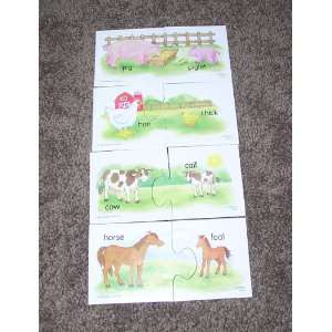   Brighter Vision 8 Piece Farm Animal Matching Puzzle 