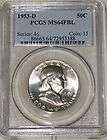 1953 D Franklin Silver Half Dollar PCGS MS64FBL  