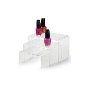  Set Of 3 Nested Acrylic Risers For Counter Display  4 