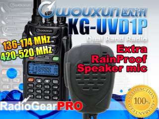 Wouxun KG UVD1P 136 174/420 520 USB + Rain Speaker mic  