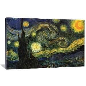 Starry Night   Gallery Wrapped Canvas   Museum Quality  Size: 36 x 24 