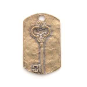  Bronze Skeleton Key Dog Tag: Jewelry