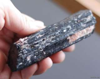 62 black tourmaline rock mineral rough original  