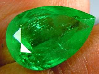 GENUINE & TOP QUALITY 3.69 Ct.NR *COLOMBIAN* GREEN EMERALD   