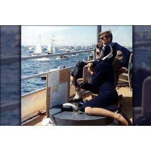 President John F. Kennedy and Jackie Kennedy Watch Americas Cup Race 