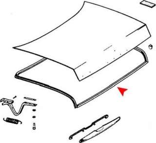 Mercedes Trunk Seal, 220/230/240D/250/280/300D (68 76)  