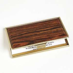  Cocobolo Wood Business Card Case: Office Products