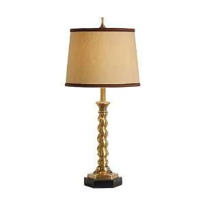 Wildwood Lamps 46866 Rope 1 Light Table Lamps in Solid Cast Brass With 