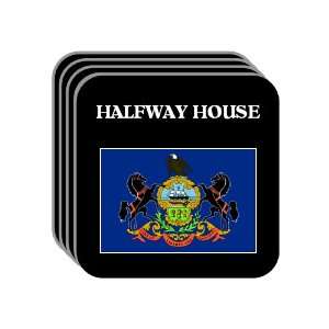  US State Flag   HALFWAY HOUSE, Pennsylvania (PA) Set of 4 