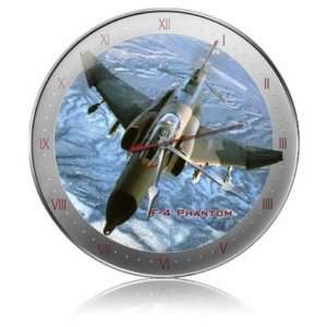  F 4 Phantom Vintage Metal Clock Military Navy