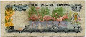 The Central Bank of Bahamas $10 Currency  