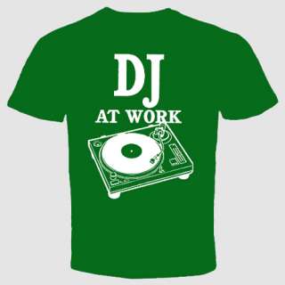 DJ At Work Retro Music Funny Cool Turntable Hip Hop Clubbing Head 