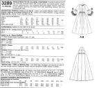 Misses Colonial Costume Gown & Hooded Cape UNCUT 6 12  