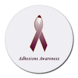 Adhesions Awareness Ribbon Round Mouse Pad: Office 