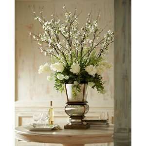  Ivory Arrangement in Mirrored Planter Patio, Lawn 