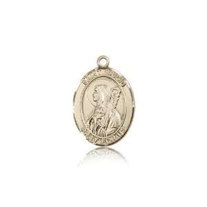 14kt Gold St. Saint Brigid of Ireland Medal 3/4 x 1/2 Inches 8123KT 