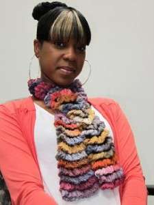 Ripple Ruffle Yarn Knitting Fever + Free Scarf Pattern Choose Color 