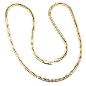  18K Yellow Gold Plated Mens 7 mm wide 38 inch long Hip 