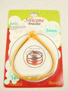 Silicone Ions Orange power bracelet Health Beauty New  