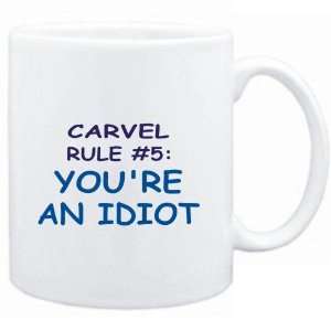  Mug White  Carvel Rule #5 Youre an idiot  Male Names 