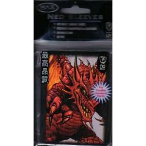   Protection 50 Count Gaming Card Sleeves Red Demon Dragon: Toys & Games