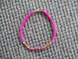 Pink Bead Anklet 9  