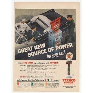  1956 Texaco Sky Chief Petrox Gas Pump Dealer Print Ad 