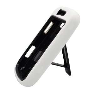 White Double Layer Kickstand Hard Case Snap On Cover For 