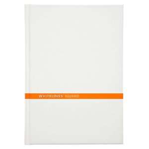  Whitelines Hard Bound A6 Notebook, Squared, White (WL27 